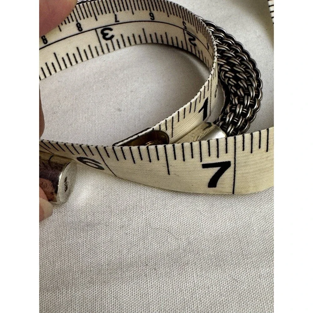 Vintage 925 Sterling Silver Woven 30.60g Artisan Braided Cuff Bracelet